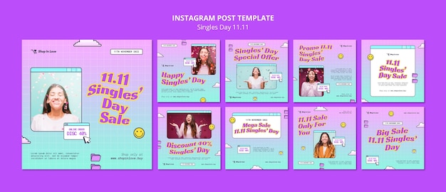 Instagram-Post zur Feier des Singles Day