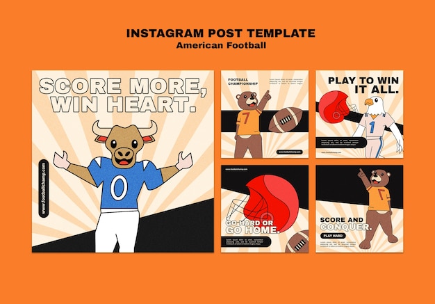 Instagram-posts der american football championship