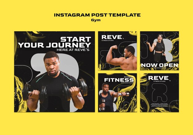 Instagram-Posts für das Fitnesstraining