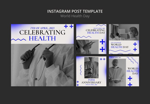 Instagram-Posts für die Feier des Weltgesundheitstages