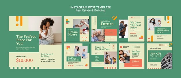 Instagram-Posts für Immobilien und Gebäude