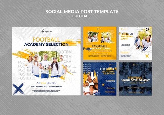 Instagram-Posts-Sammlung für Kinderfußballtraining
