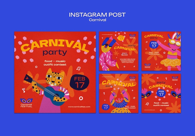 Instagram-Posts zu Karnevalsereignissen