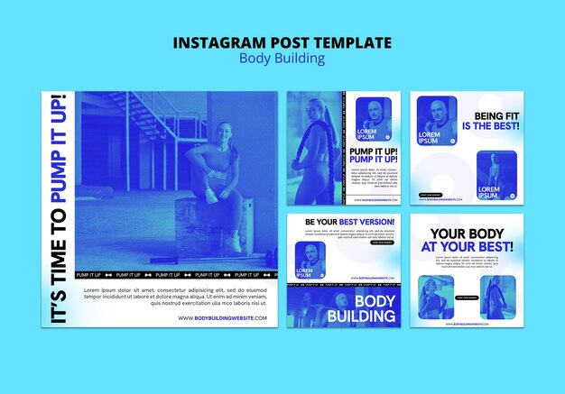 Instagram-posts zum bodybuilding-training