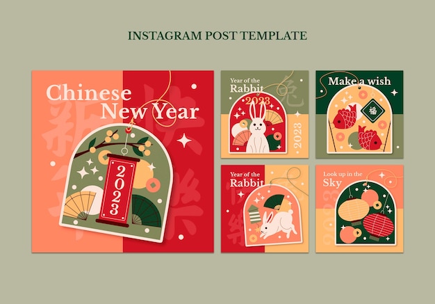 Instagram-posts zum chinesischen neujahr