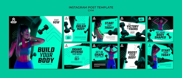 Instagram-Posts zum Fitnesstraining