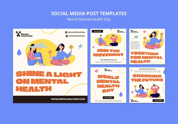Instagram-posts zum welttag der psychischen gesundheit