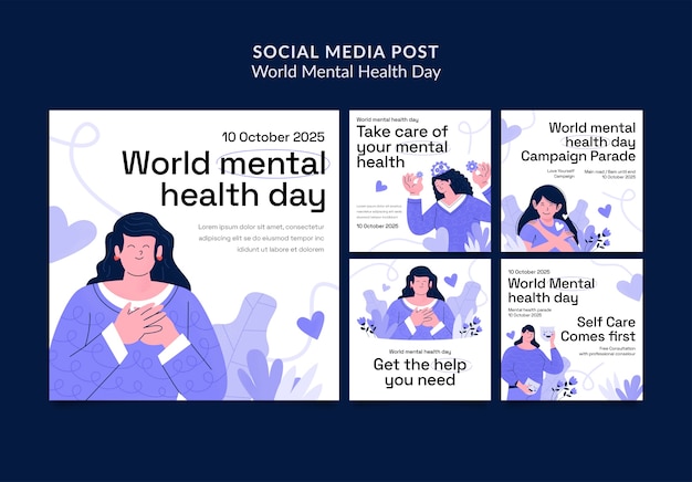 Instagram-Posts zum Welttag der psychischen Gesundheit