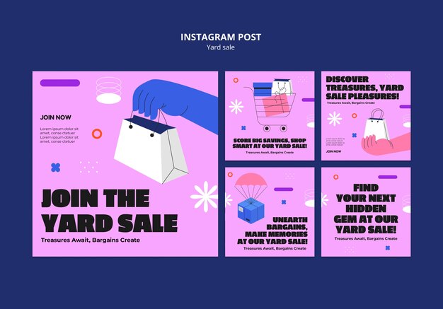 Instagram-Posts zum Yard-Verkauf
