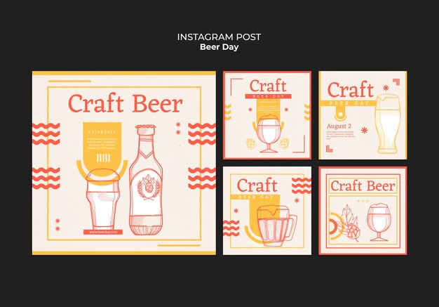 Instagram-Posts zur Feier des Biertages