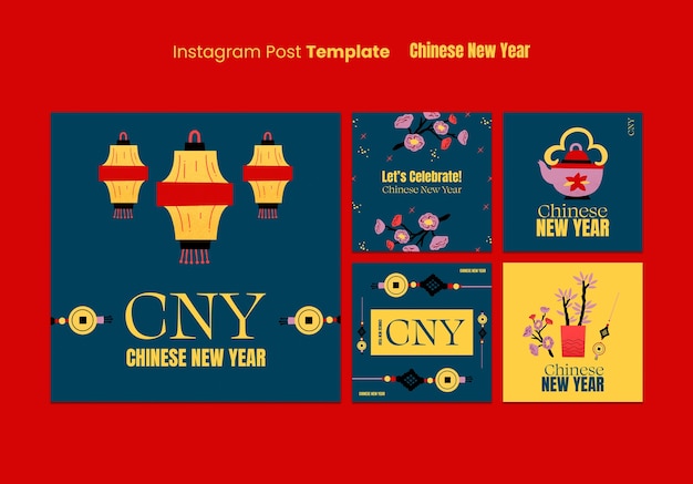 Instagram-posts zur feier des chinesischen neujahrs