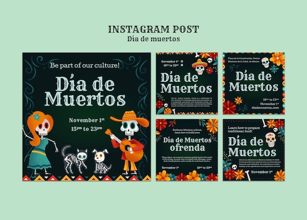 Instagram-posts zur feier des tag der toten