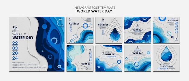 Instagram-posts zur feier des weltwasserdays