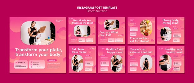 Instagram-Posts zur Fitness-Ernährung