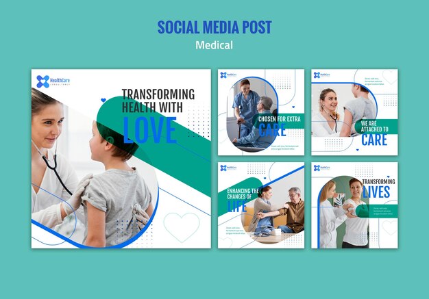 Instagram-Postsammlung für das Gesundheitswesen