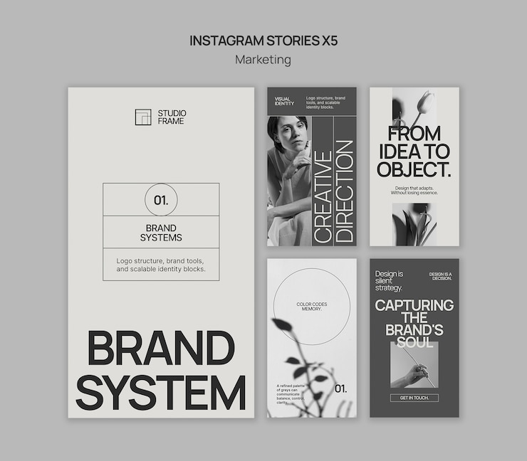 Kostenlose PSD instagram stories marketing templates