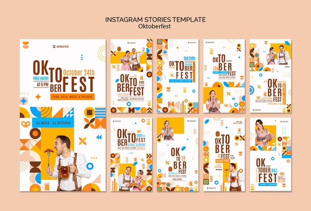 Instagram-Stories-Sammlung für das Oktoberfest-Bierfest