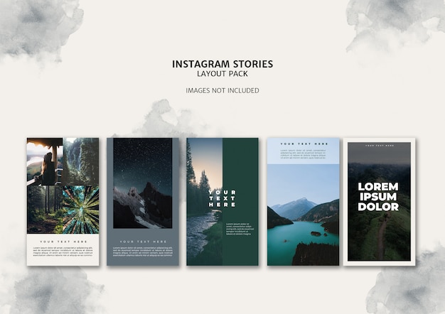 Kostenlose PSD instagram-story-layoutvorlagenpaket