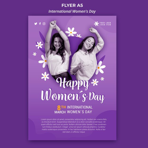 Internationaler Flyer zum Frauentag