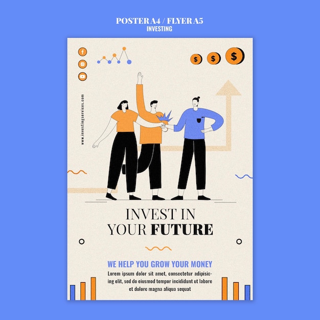 Investment Druckvorlage illustriert