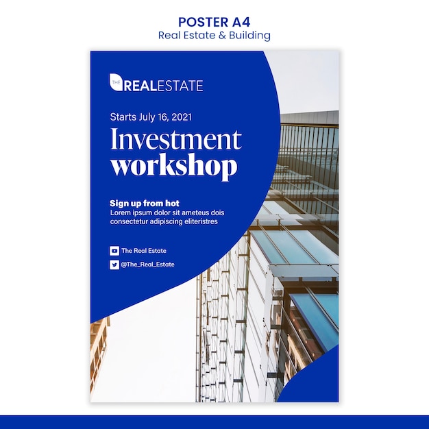 Investment Workshop Poster Vorlage