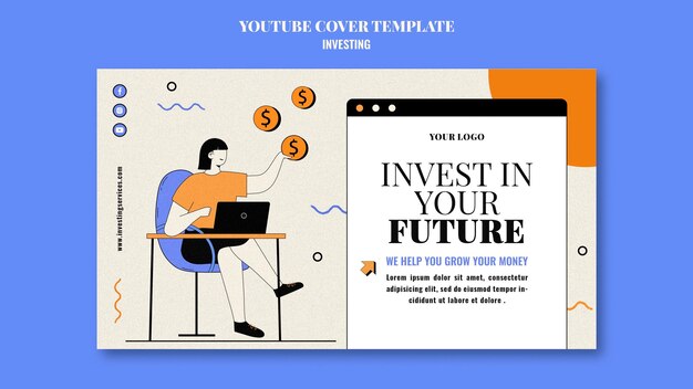 Investment-Youtube-Cover-Vorlage illustriert