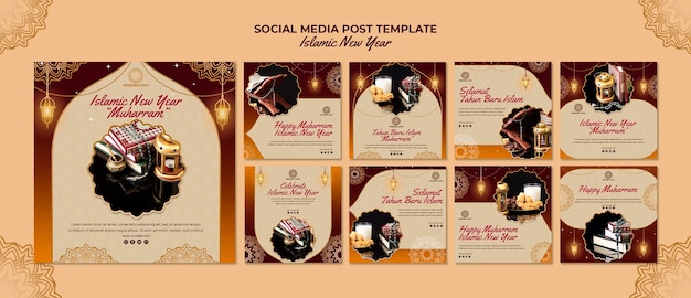 Kostenlose PSD islamische neujahrs-social-media-post-vorlage