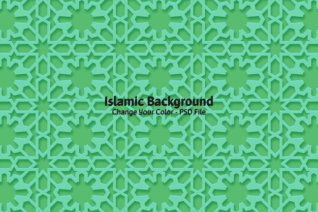 Islamische Ornament 3d Arabisch Muster Hintergrund editierbare Farbe