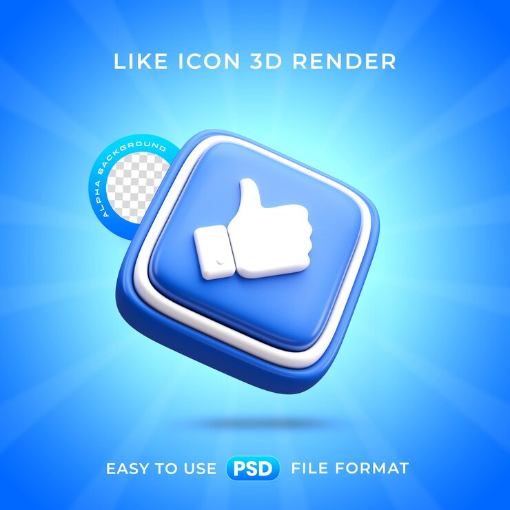 Kostenlose PSD isolierte 3d-render-illustration wie logo-ikonen
