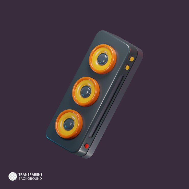 Kostenlose PSD isolierte 3d-render-sound-lautsprecher-symbol