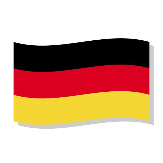 Isolierte deutsche Flagge