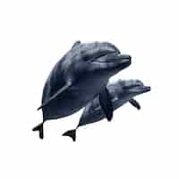 Kostenlose PSD isolierte figur von delfin