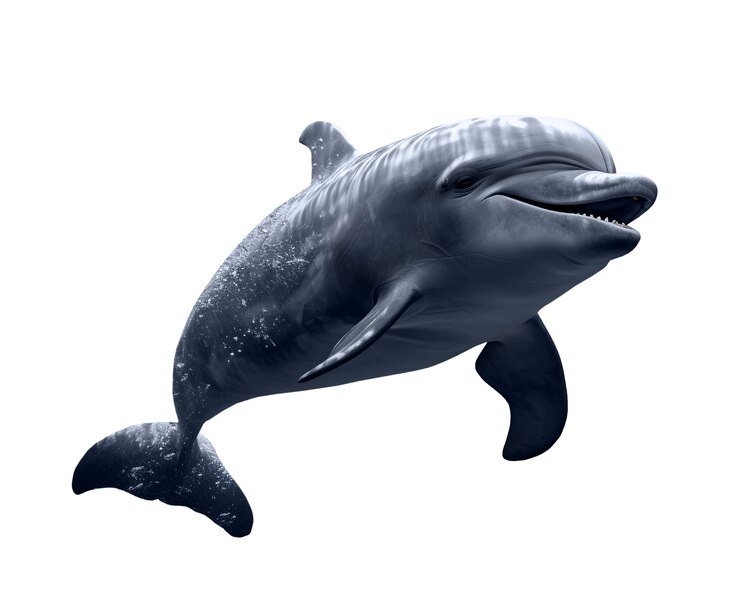 Kostenlose PSD isolierte figur von delfin