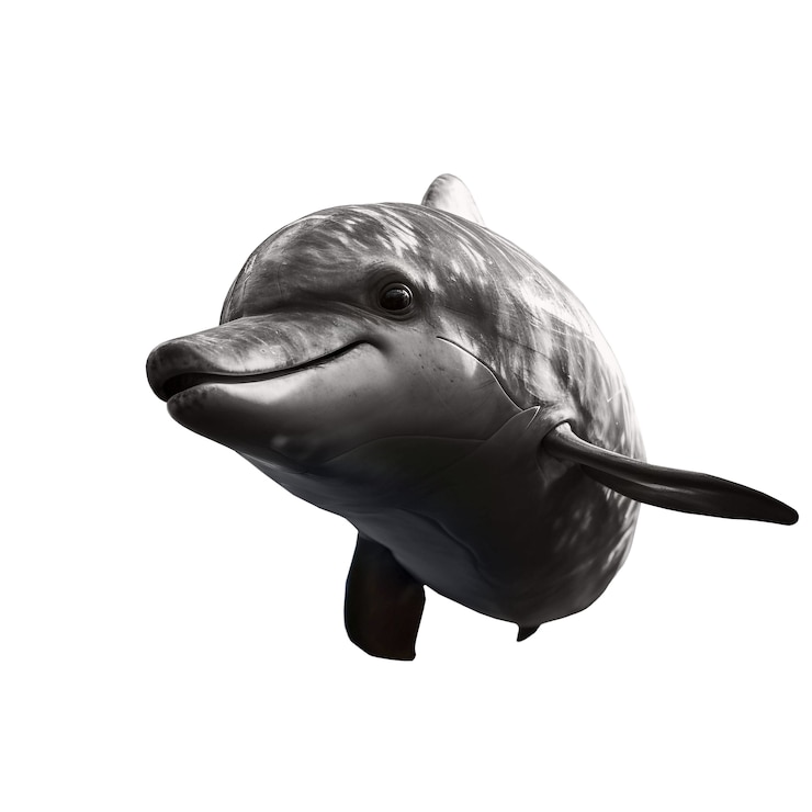 Kostenlose PSD isolierte figur von delfin