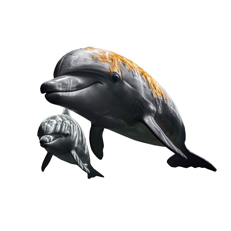 Kostenlose PSD isolierte figur von delfin