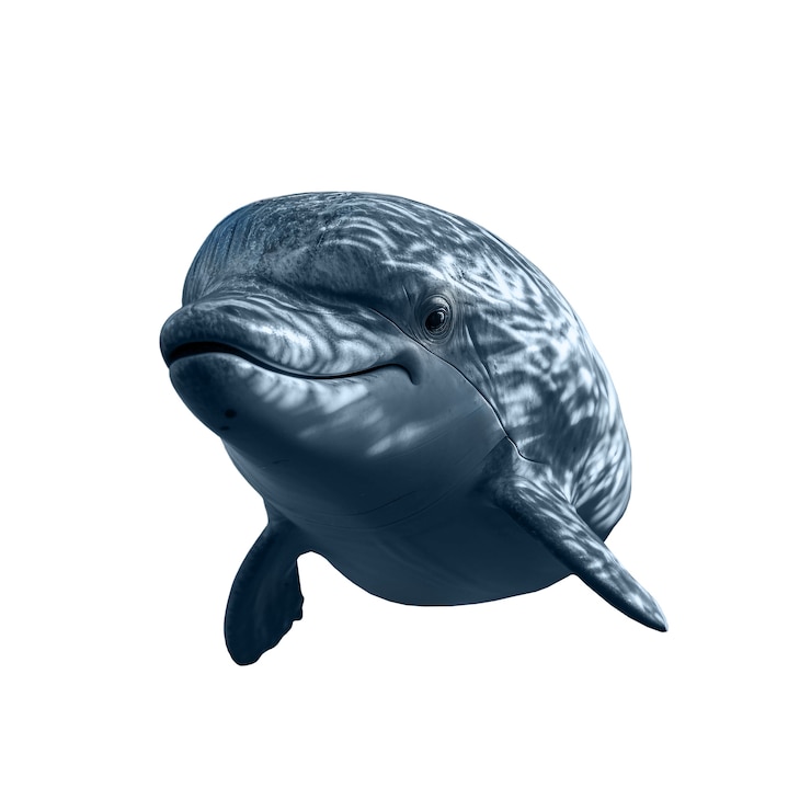 Kostenlose PSD isolierte figur von delfin