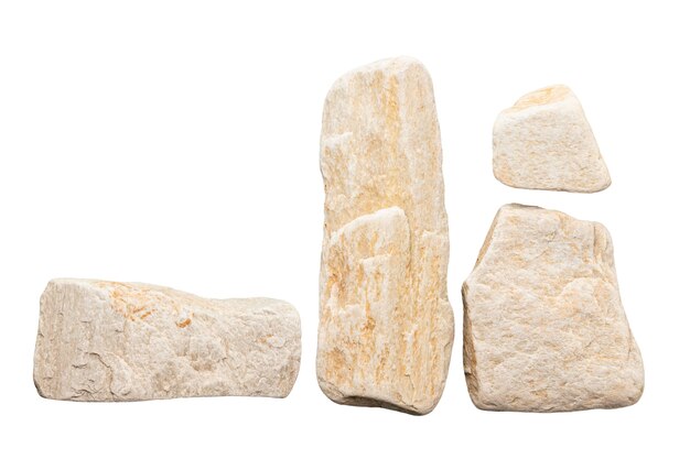 Isolierte Natursteine