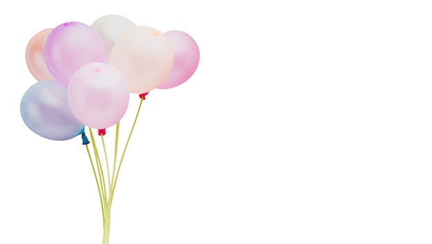 Isolierte schwimmende Ballons