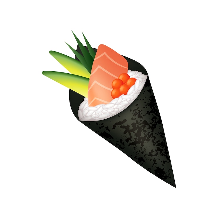 Kostenlose PSD isolierte sushi-illustration