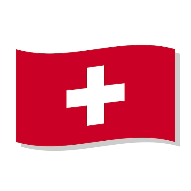 Isolierter Entwurf der Schweizer Flagge