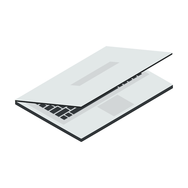 Kostenlose PSD isolierter moderner laptop