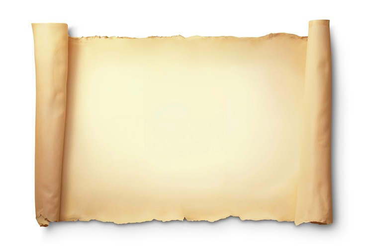 Kostenlose PSD isoliertes pergamentpapier