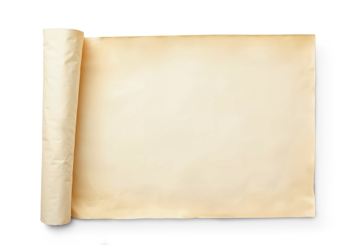 Kostenlose PSD isoliertes pergamentpapier