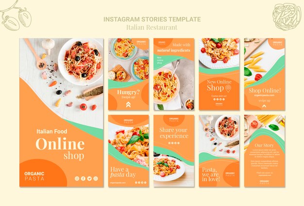 Italienische Restaurant Instagram Geschichten