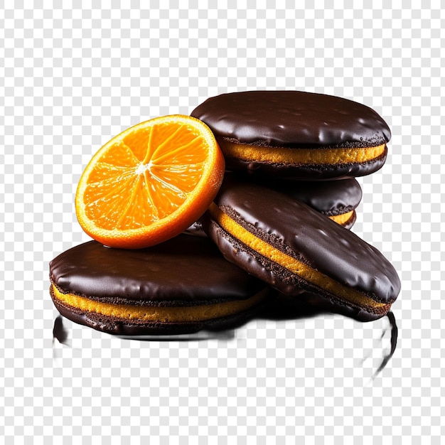 Jaffa-kuchen, eine art kekse oder kekse, die auf durchsichtigem hintergrund isoliert sind