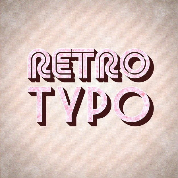 Kostenlose PSD jahrgang typografie design