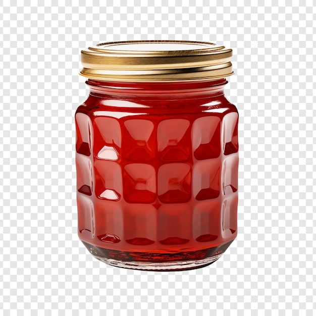 Jam jar isoliert auf durchsichtigem hintergrund