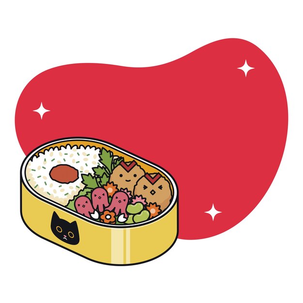 Japanische Lebensmittelillustration isoliert