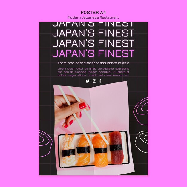 Japans beste Sushi-Poster-Vorlage