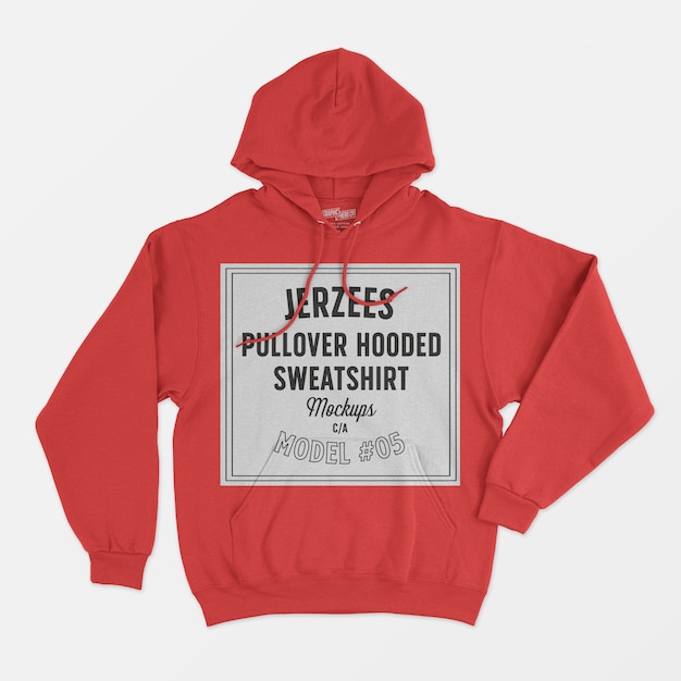 Kostenlose PSD jerzees pullover mit kapuze sweatshirt modell 05